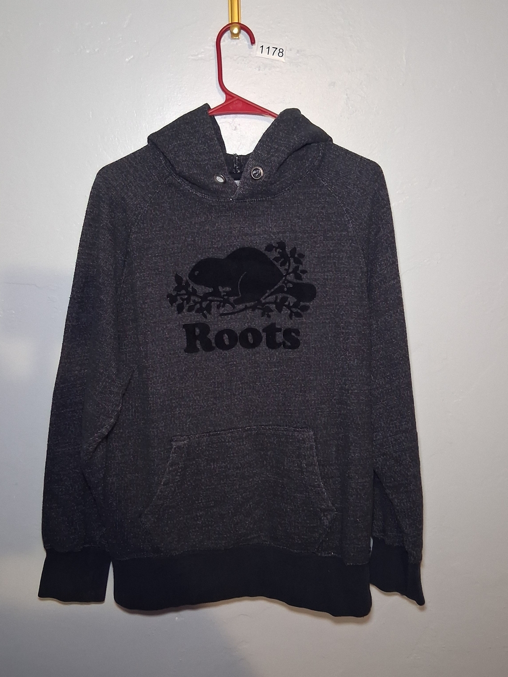 Roots Men's Charcoal Gray Hoodie